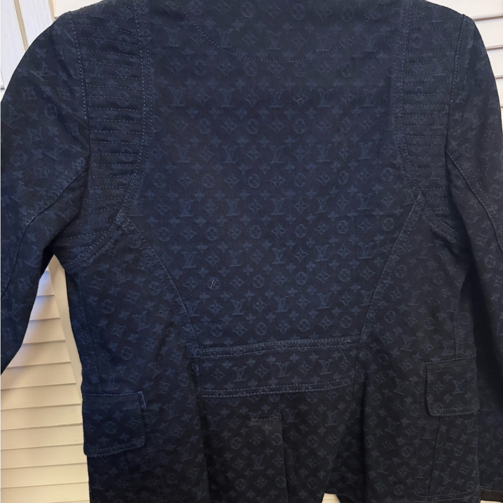 Authentic Louis Vuitton Navy Blue Monogram Jacquard Denim - Picture 7 of 11